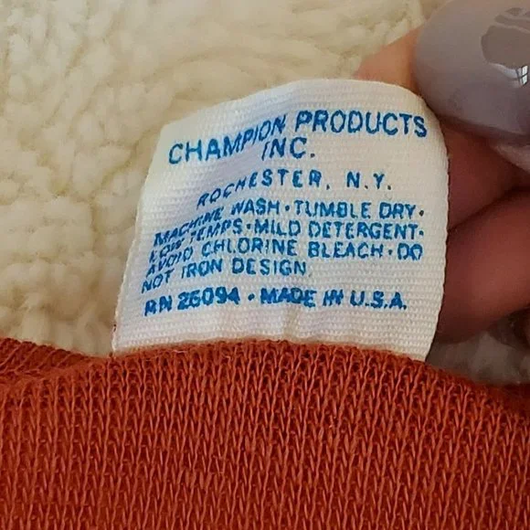 Vintage‎ 70s Champion Blackburn College Shirt Fitted Sz M Bicycle Penny Farthing - Picture 8 of 9